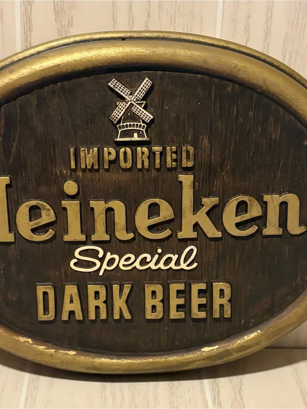 Vintage Imported Heineken Special Dark Beer  Sign For Bar Man Cave